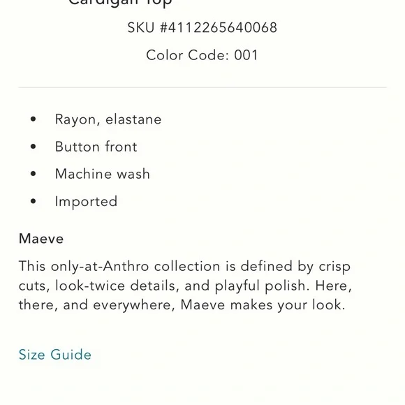 NWoT By Anthropologie Cutwork Puff-Sleeve Sweater women color pearl size Small - Picture 6 of 16